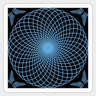 pastel blue orbital paths mandala Magnet